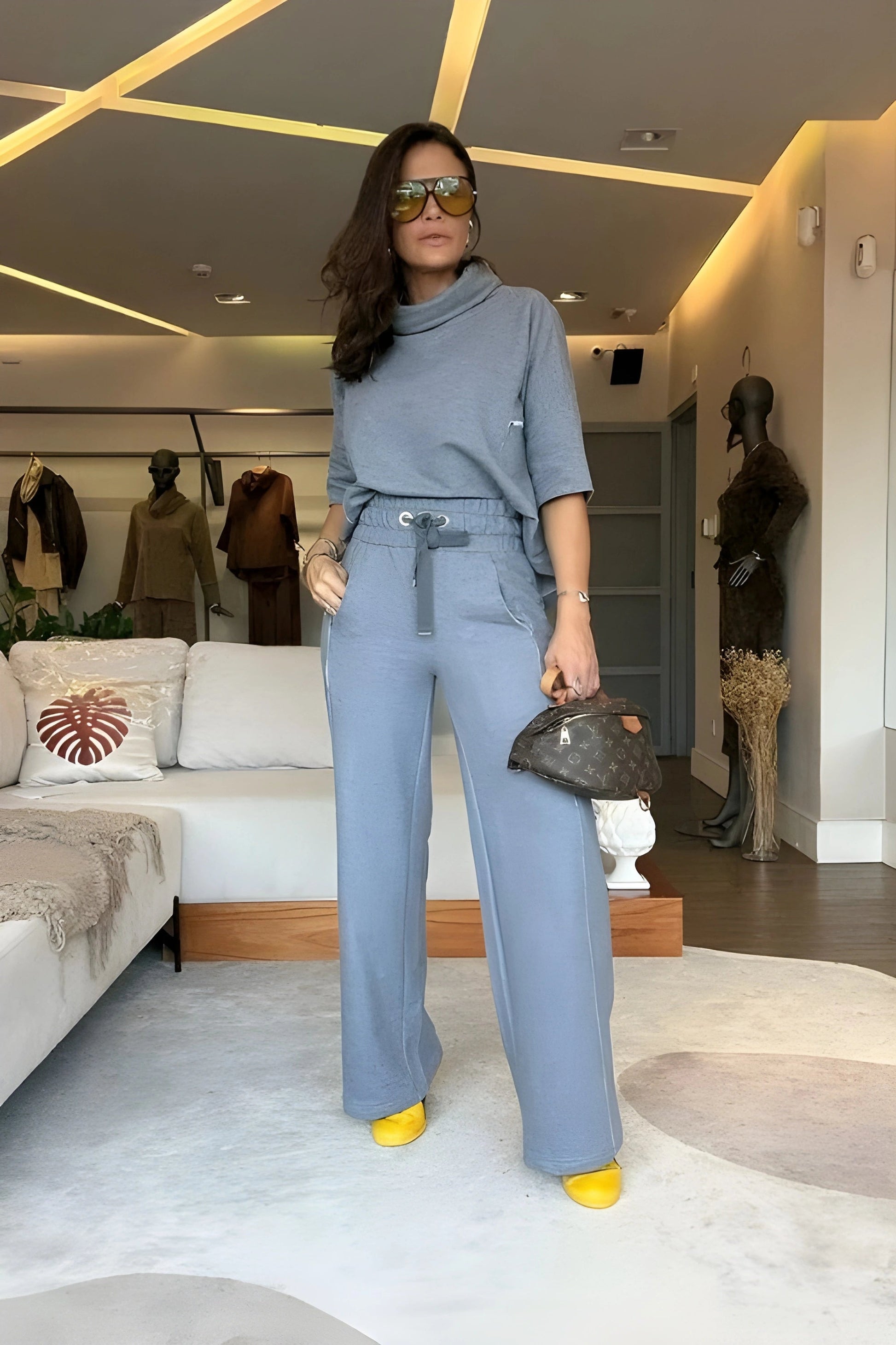 Conjunto Serena Gris Jaspeado Oscuro — Imagen 11 — Modazzy México