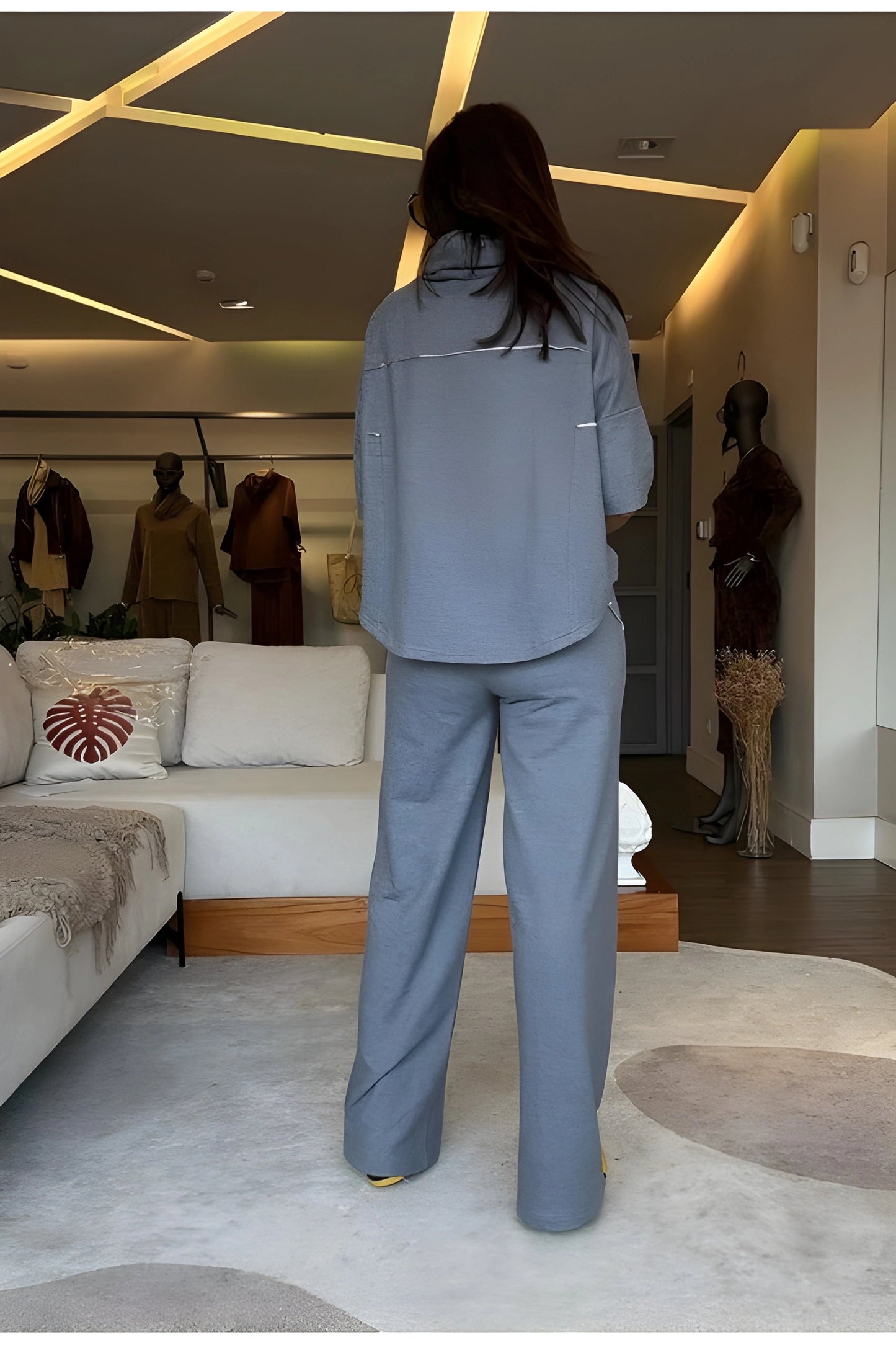 Conjunto Serena Gris Jaspeado Oscuro — Imagen 12 — Modazzy México