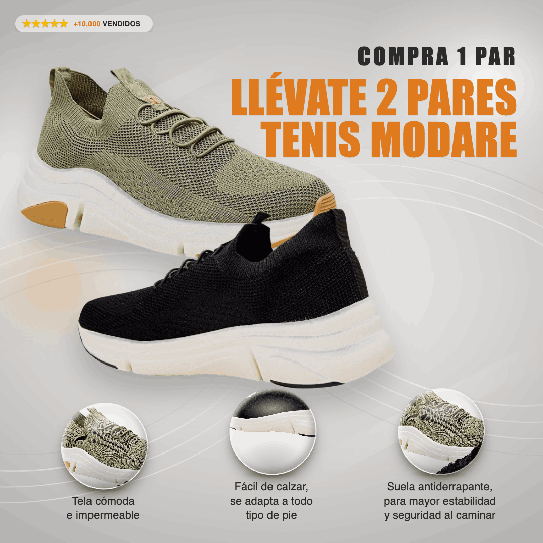 Tenis Ortopédicos Mujer Cómodos Modare (Pack 2)