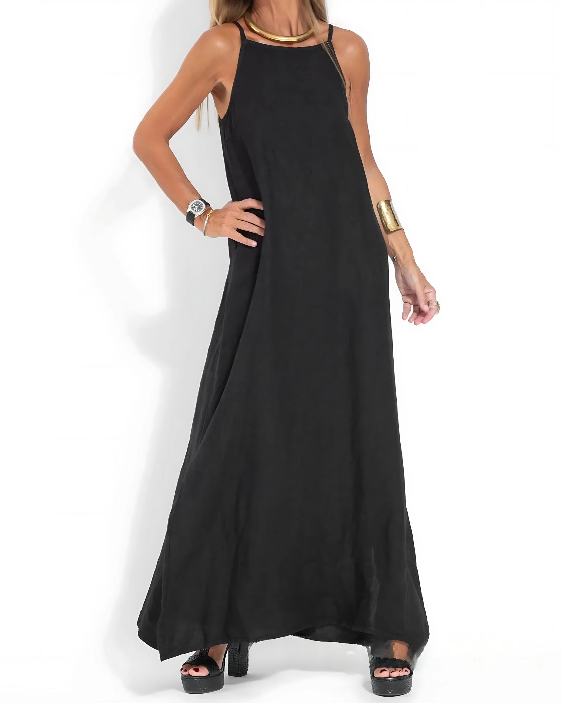 Vestido Stella Lino Premium — Ultra Fresco — Imagen 5 — Modazzy México