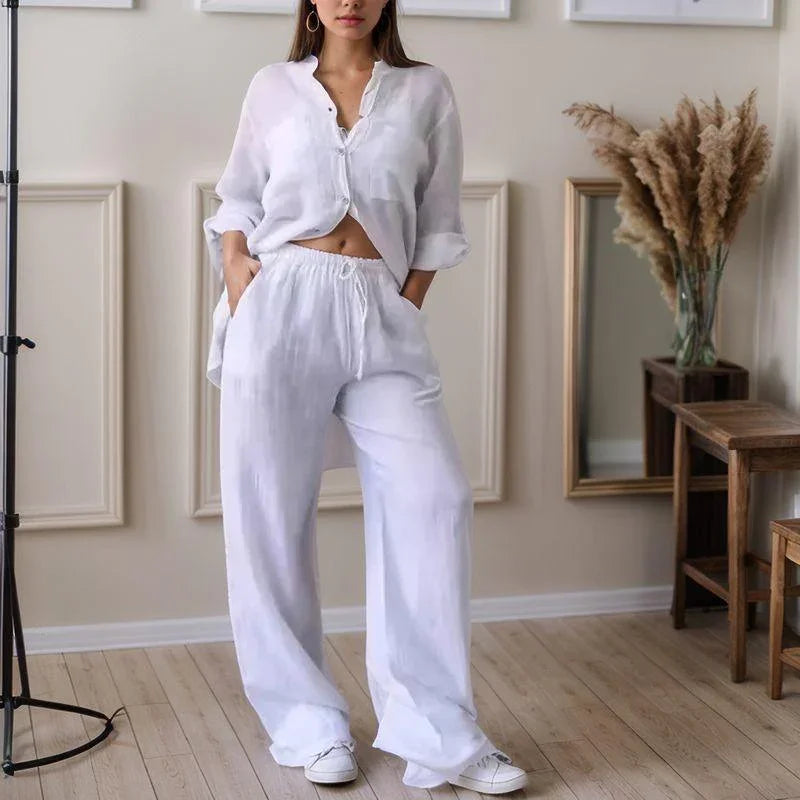 Conjunto Chinaglia™ Camisa y Pantalón Lino — Imagen 4 — Modazzy México