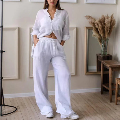 Conjunto Chinaglia™ Camisa y Pantalón Lino — Imagen 4 — Modazzy México