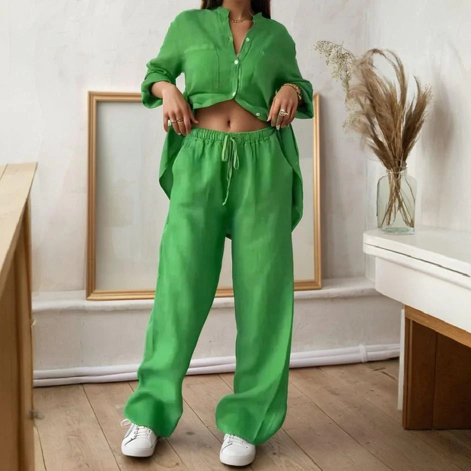 Conjunto Chinaglia™ Camisa y Pantalón Lino — Imagen 3 — Modazzy México