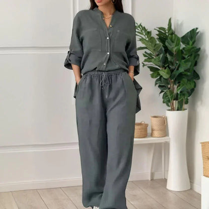 Conjunto Chinaglia™ Camisa y Pantalón Lino — Imagen 7 — Modazzy México