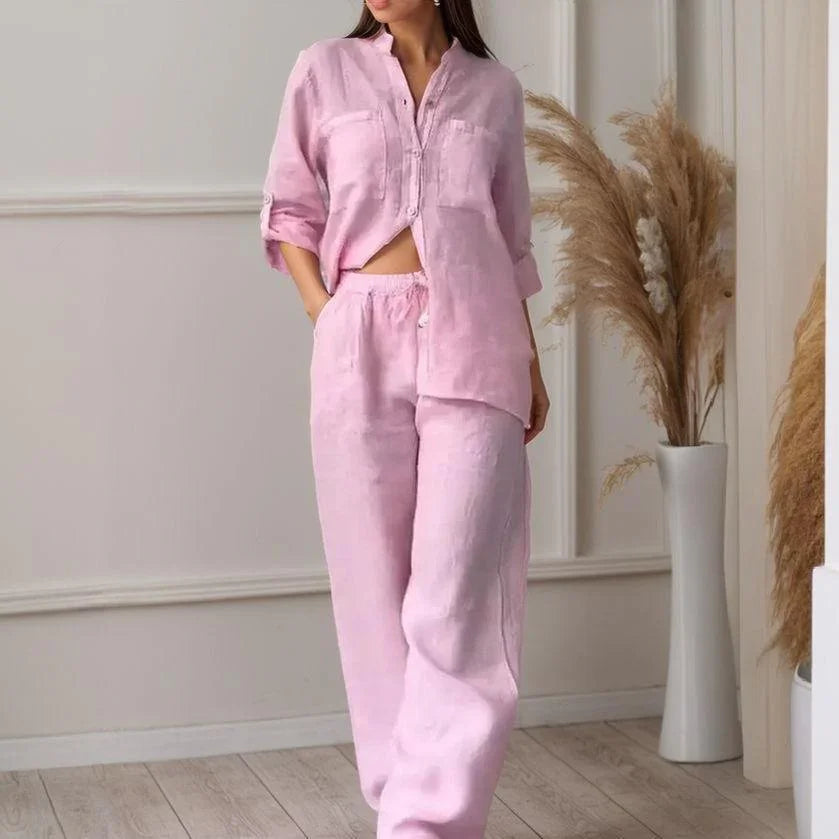 Conjunto Chinaglia™ Camisa y Pantalón Lino — Imagen 8 — Modazzy México