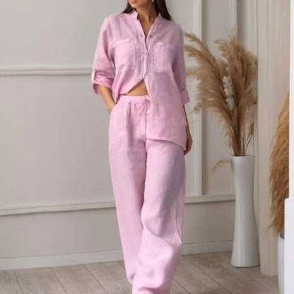 Conjunto Chinaglia™ Camisa y Pantalón Lino — Imagen 8 — Modazzy México