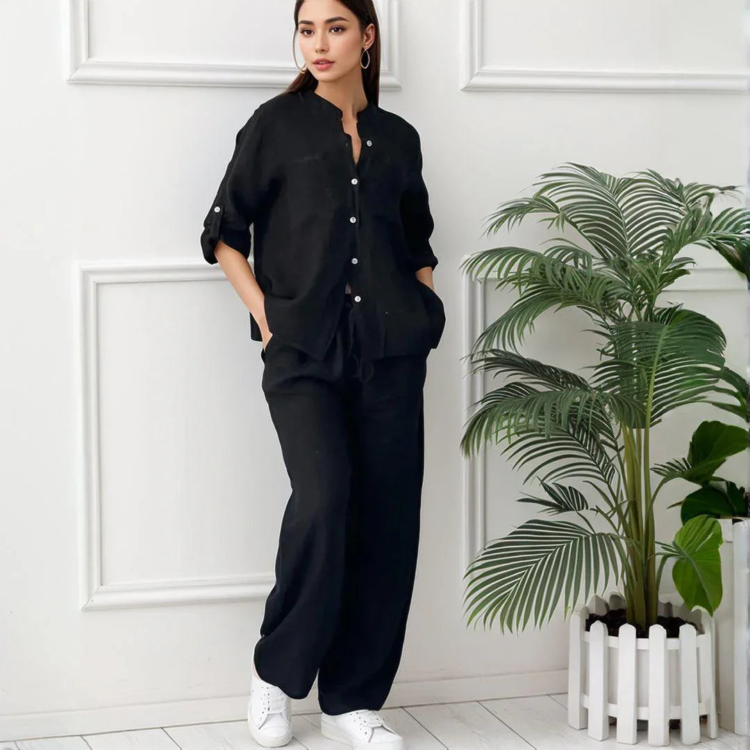 Conjunto Chinaglia™ Camisa y Pantalón Lino — Imagen 2 — Modazzy México