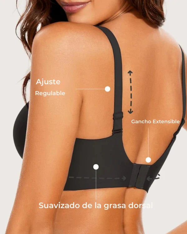 Sujetador sin aros - detalle gel negro
